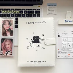 MINKYS Original Design Cute Cat PU A5 Kpop Photocard Binder Collect Book Idol Photo Card Holder Photocards Album