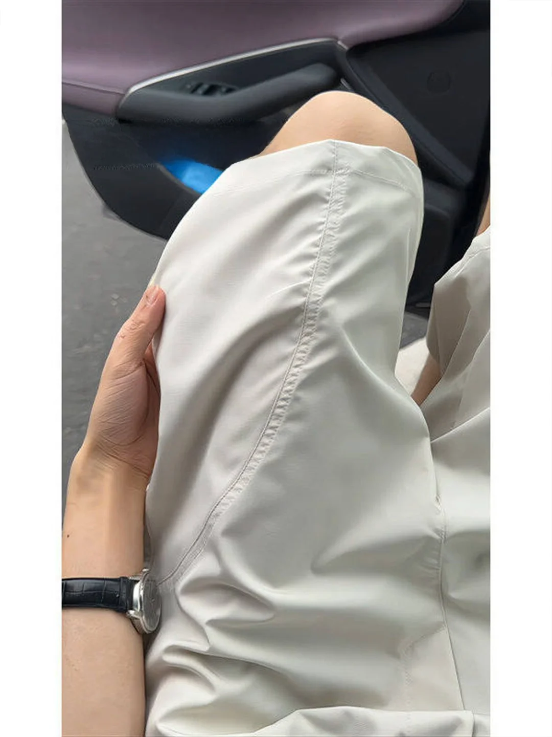 

American Sle Ice Silk Casual ort Pants Men's Summer Thin Baskeall Sports Quater Pants Loose Workwear Trousers