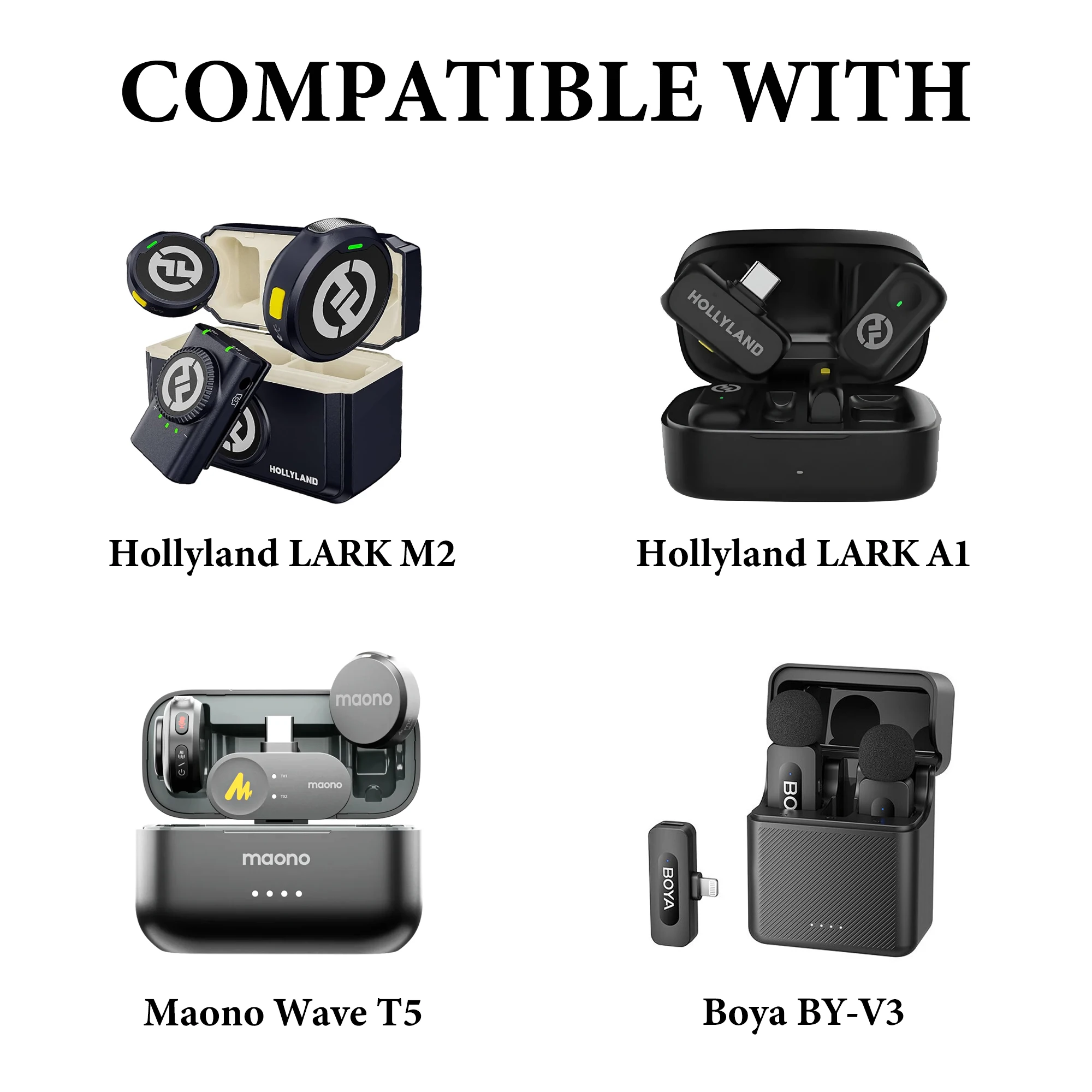 Geekria Microphone Carrying Case Compatible with Hollyland Lark M2