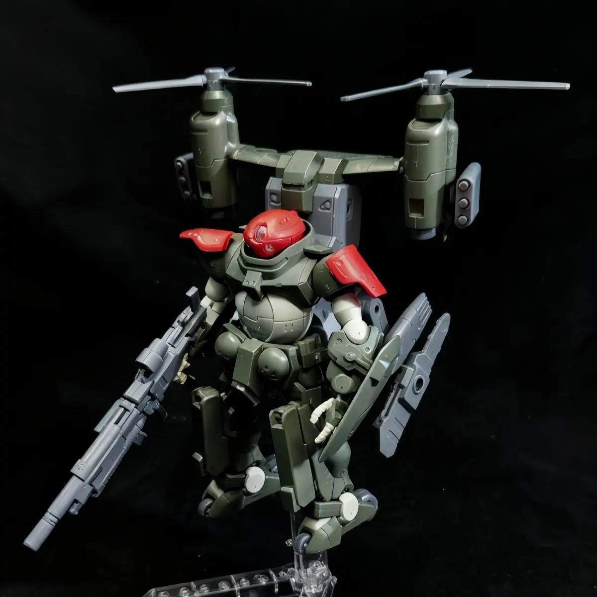 Jiuzhou 1/144 hg gg 001rb grimoire boina vermelha com aeronaves em estoque kits de modelo de montagem anime figura de ação robô modelo de plástico