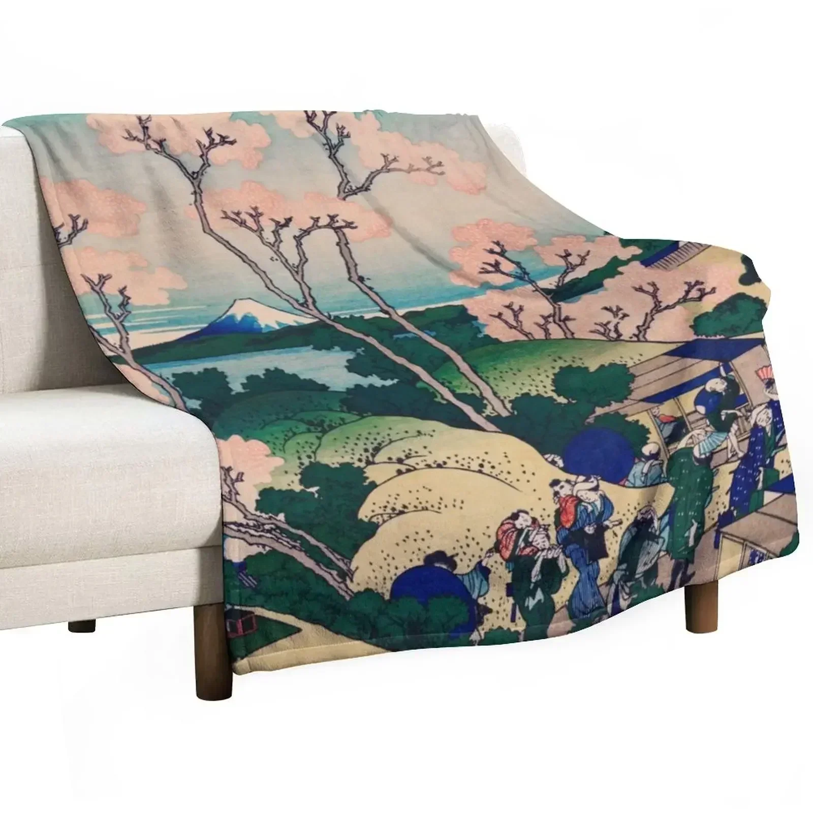 

Goten-Yama Hill Shinagawa on the Tōkaidō Throw Blanket Decorative Sofas Decorative Beds Decorative Sofa Summer Beddings Blankets