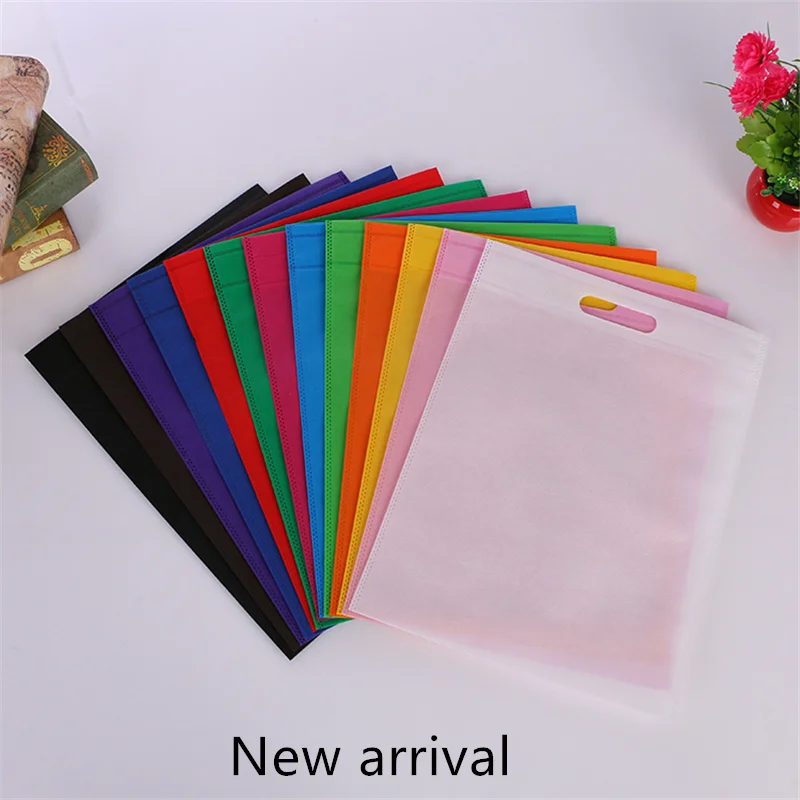 

20pcs Striped Non-woven Fabric Reusable Shopping Bags Large Foldable Tote Grocery Bag Travel Eco Friendly Bag Reutilizab