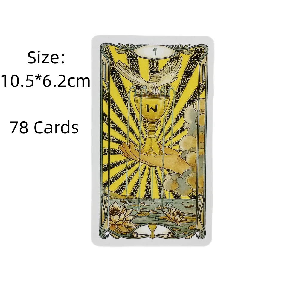 Golden Art Nouveau Tarot Cards Board Game English Divination ViceVersa Wizards Tarot  Holiday Family Gift Party Playing  Deck