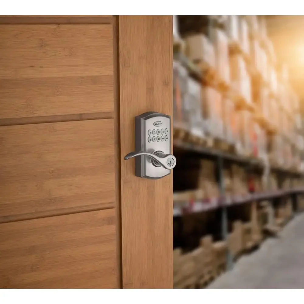 Smart Keyless Entry Electronic Lever Lock 10-Button Keypad 3-Year Battery Life High Traffic Durability Intrusion Alert Auto-Lock