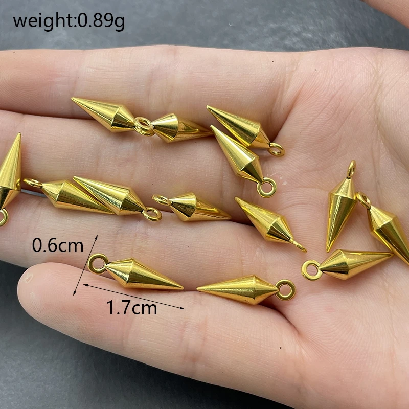 20pcs Antique Silver Gold Color Awl Charms Pendant For Jewelry Making DIY Men And Women Bracelets Earrings Findings Accessories