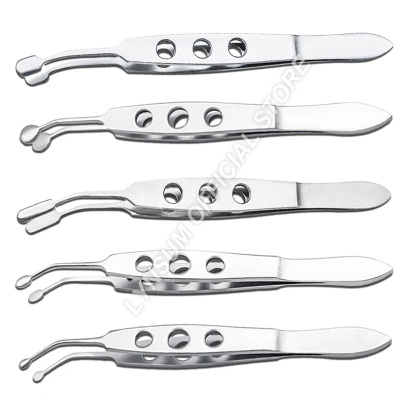 Ophthalmic Tweezers Clamp Metal Palpebral Gland Massager Meibomian Flap Eyelid Forceps Rolling Clip Eye Massage Stick Tool C1