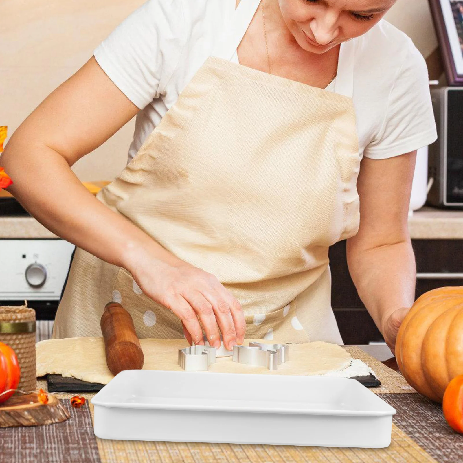 

Mold Non Stick Sheet Snowflake Design Carbon Steel Household Kitchen Tool Home Use Square Baking Pan Cookie for Baking