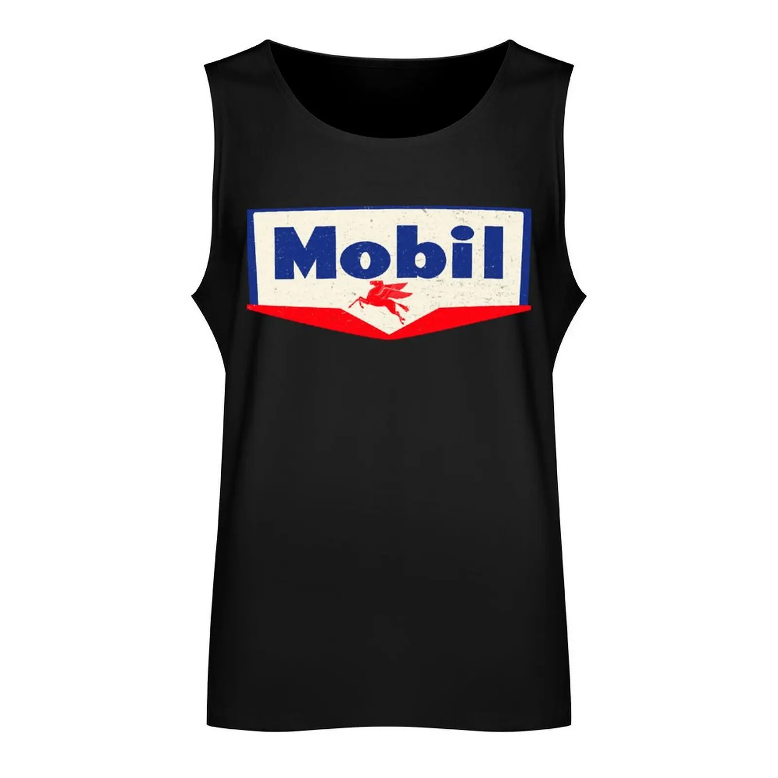 Mobil oil Vintage sign - logo 1950 Tank Top Men's gym t-shirts gym accessories man Vest for boy clothing men