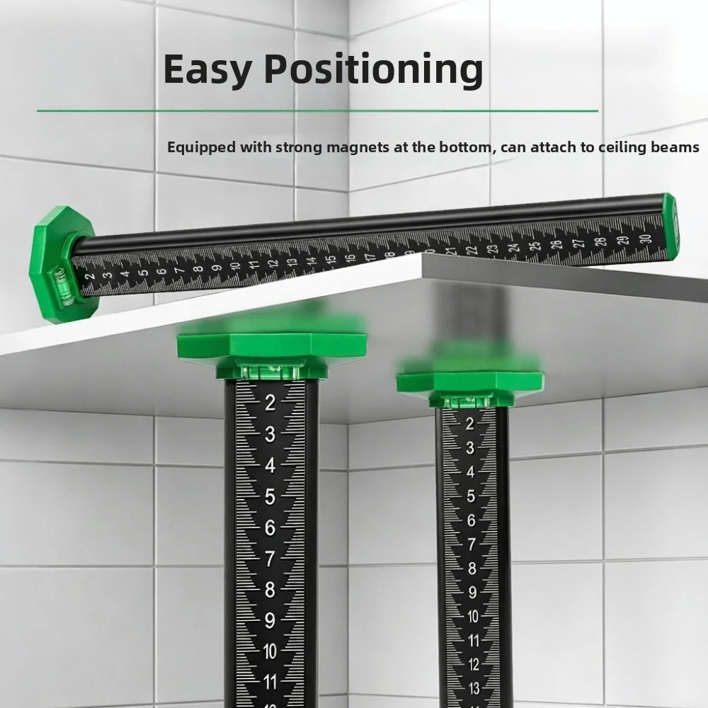 Magnetic Design Tile Leveling Ruler Marking Scale Easy Installation Ceiling Leveling Ruler High Gauge Multi-Purpose