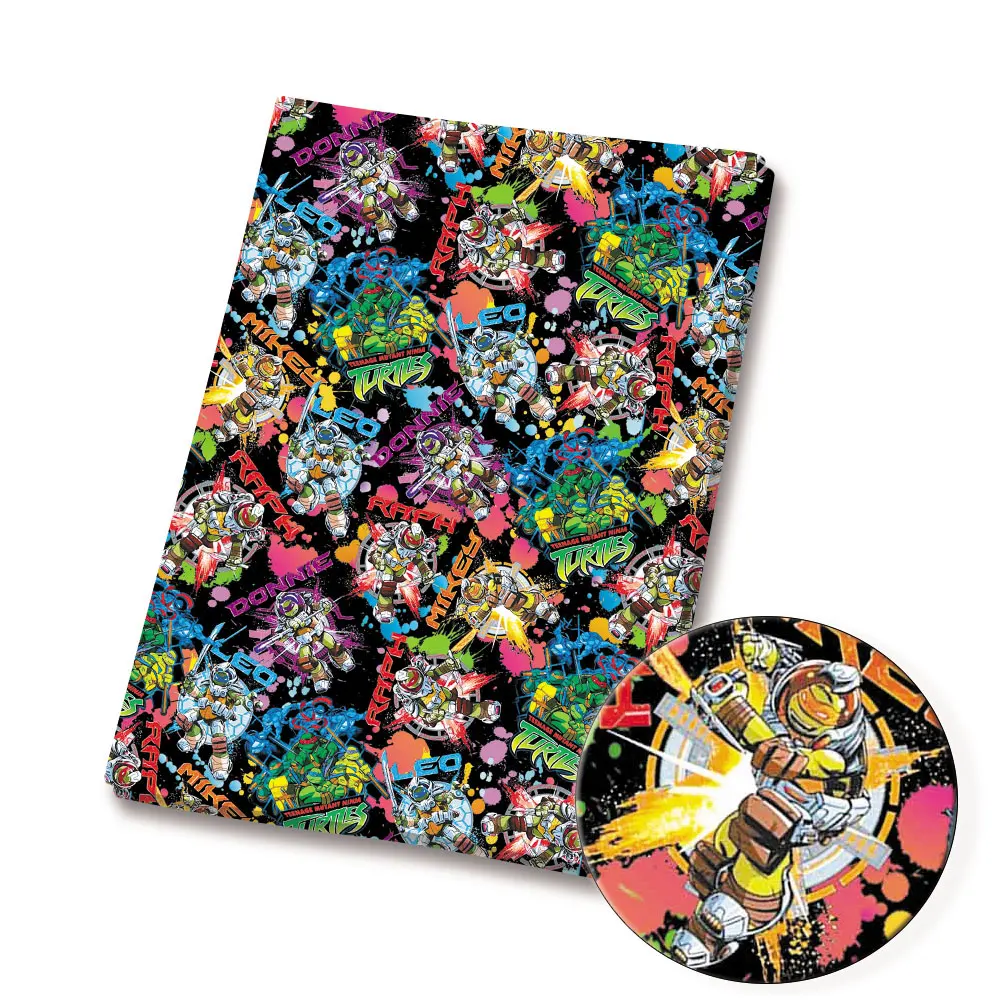 Tecido dos desenhos animados quente diy140 * 50cm costura artesanal retalhos acolchoado vestido de bebê casa folha tecido impresso costura crianças