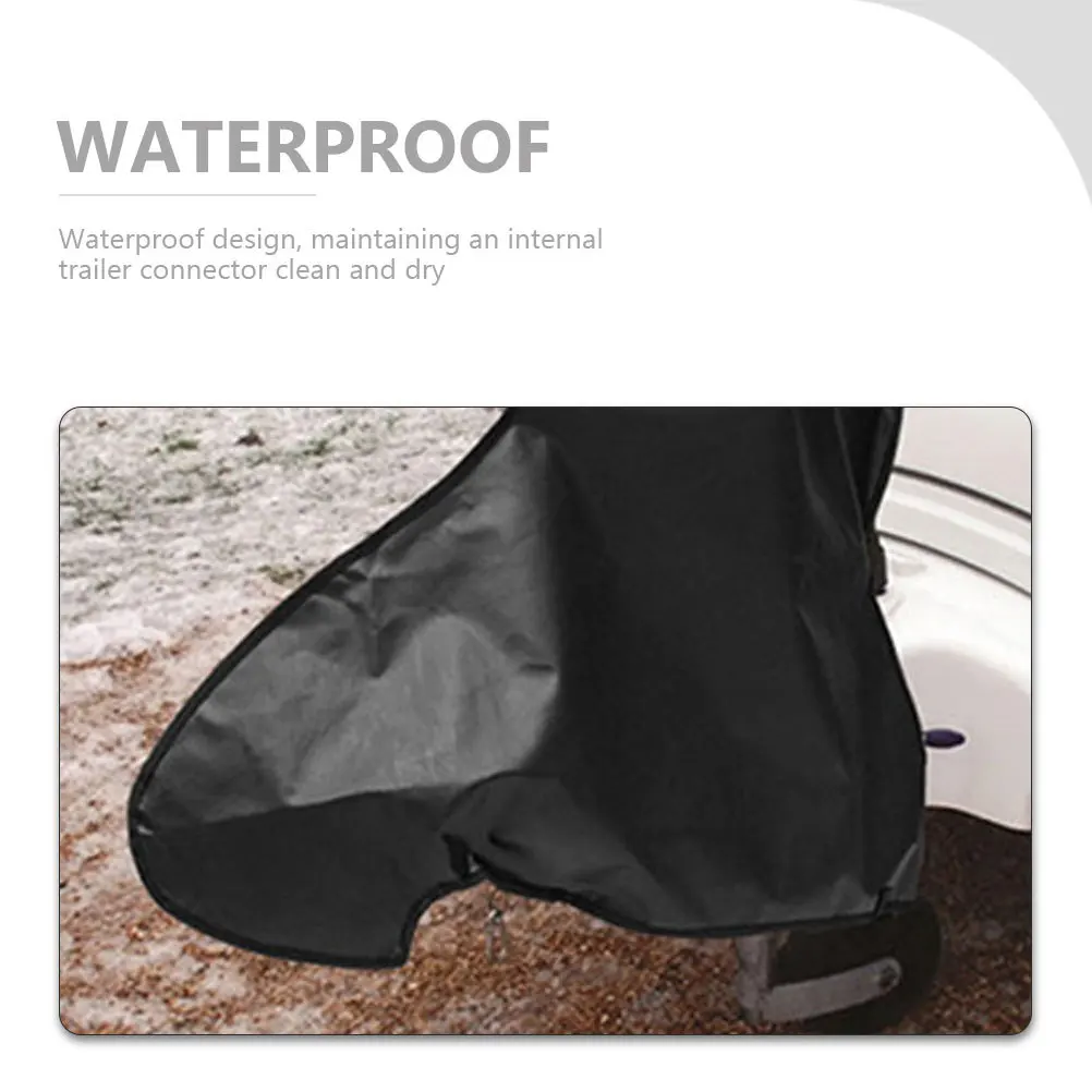 

87x62cm Trailer Cover Waterproof Oxford Cloth Hitch Protector Dust Rainproof Foldable Caravan Coupling Lock Cover Tow