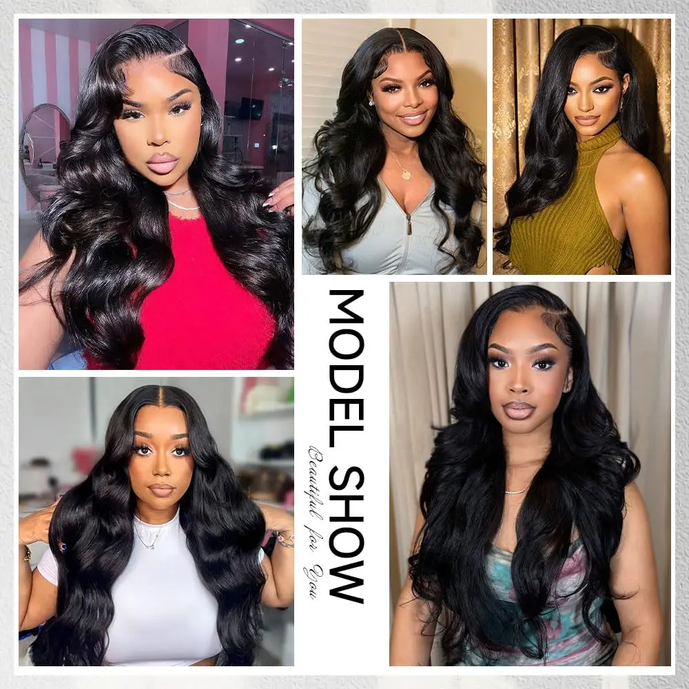 Pelucas delanteras de encaje 13x4, cabello humano de 200 de densidad, pelucas frontales de encaje HD con ondas corporales, cabello humano prearrancado, peluca sin pegamento de Color Natural