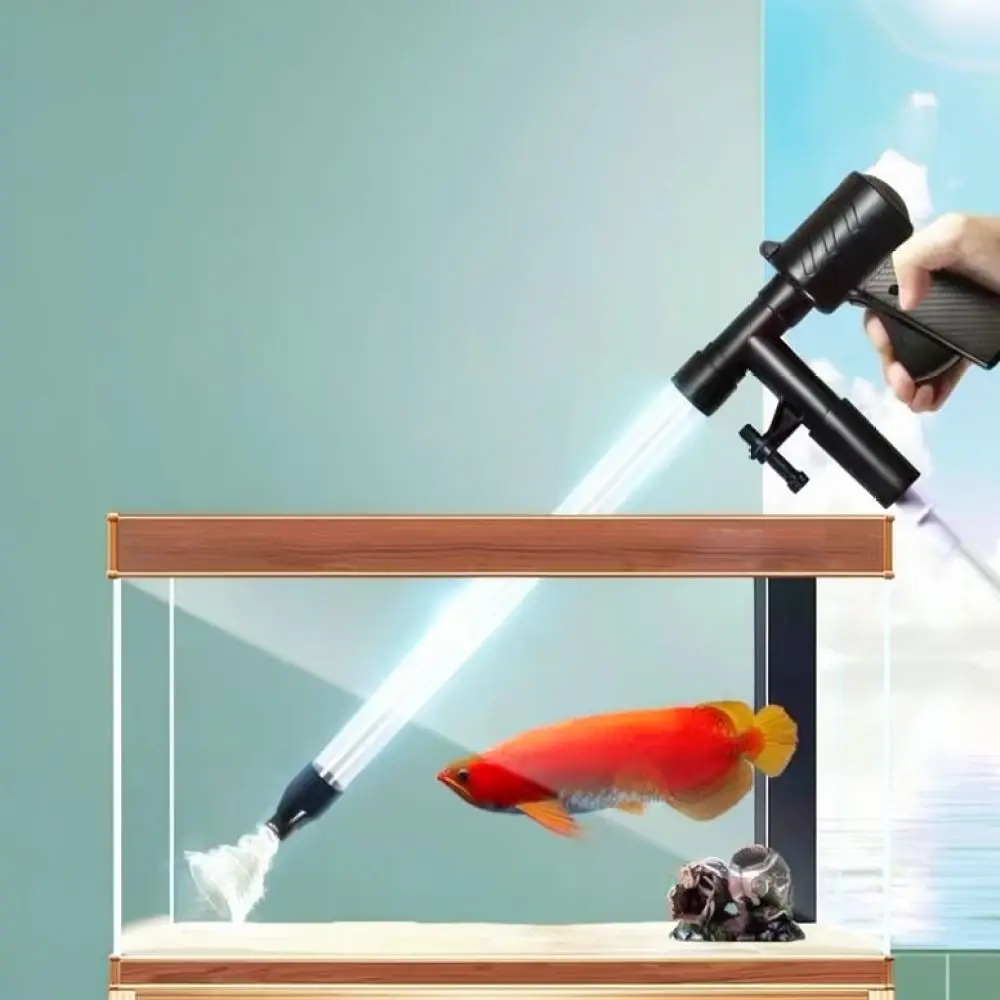 Portable Aquarium Gravel Cleaner Siphon Pump Manual Water Changer Cleaning Applicator Fish Tank Sand Washer Waste Extractor