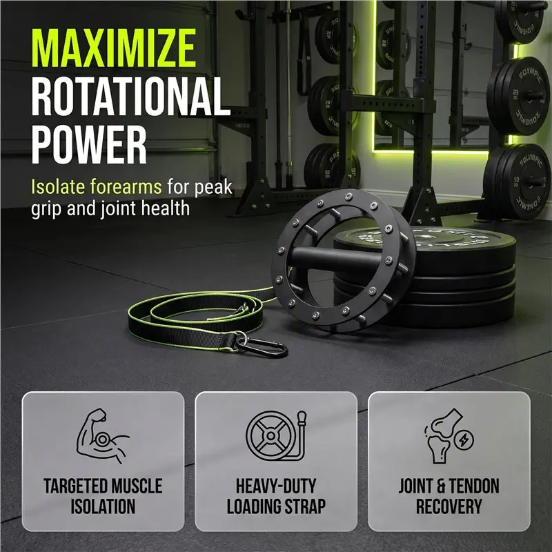 A74K-Grip Strength Training Forearm Wrist Strengthener Rotation Trainer Pronation/Supination