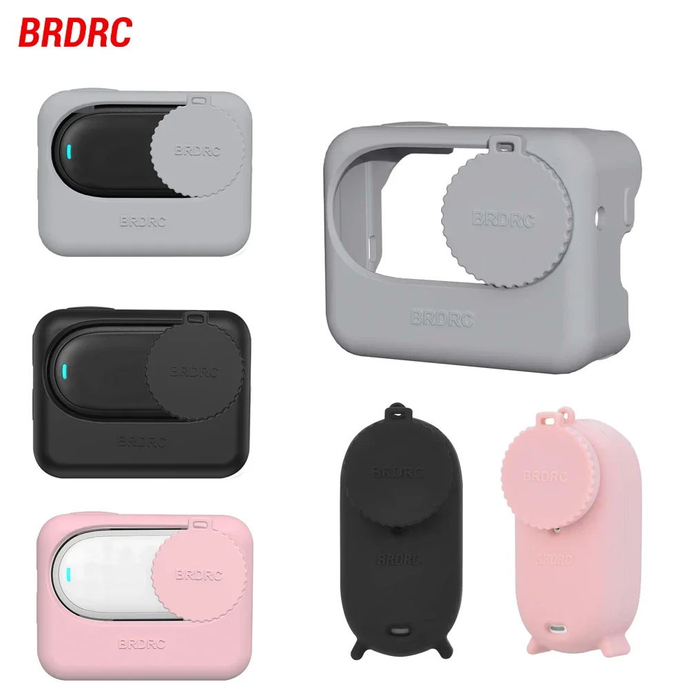 BRDRC Body Silicone Protective Case Protection Cover for Insta360 GO 3S/GO 3 Anti-Scratch Dustproof Camera Shell Soft Accessory