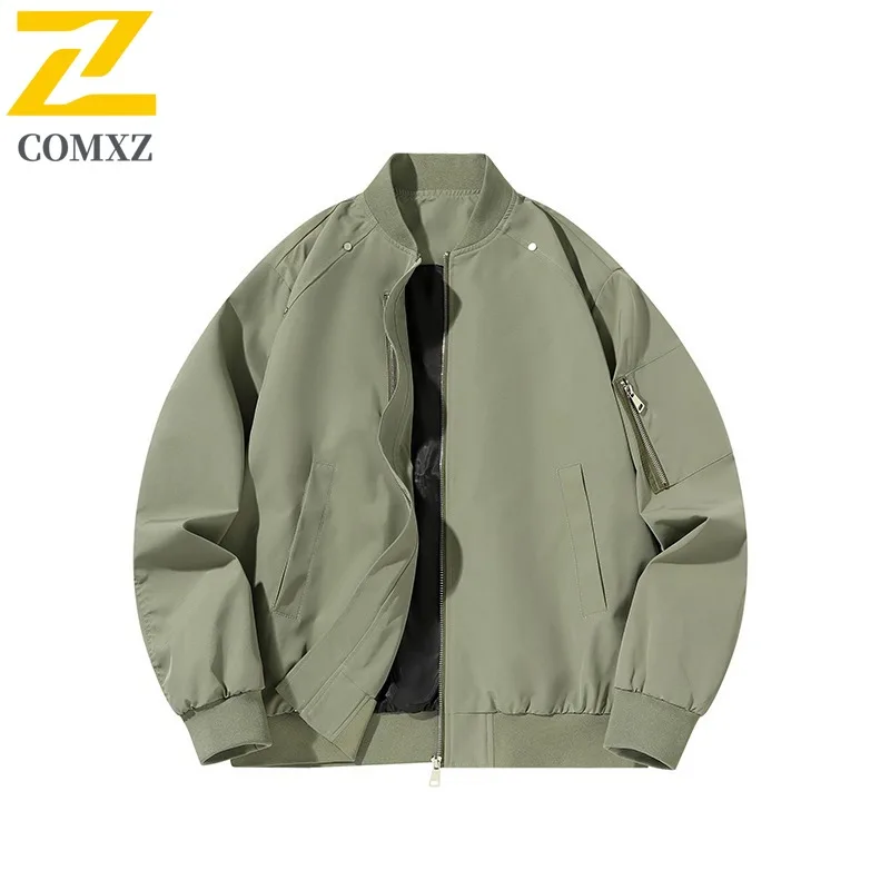 

COMXZ Outdoor Adventure Jacket Men Luxury Multi-Function Coat Fashion Baseball Collar Travel Comfort Lightweight Autumn Coats