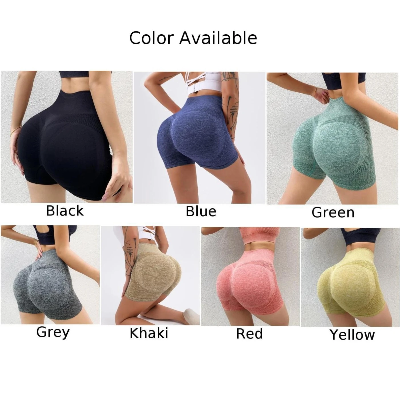 Breathable Fitness Gear Tummy Control Leggings Casual Workout Stretch Fabric Casual Style Shorts Microelasticity Material