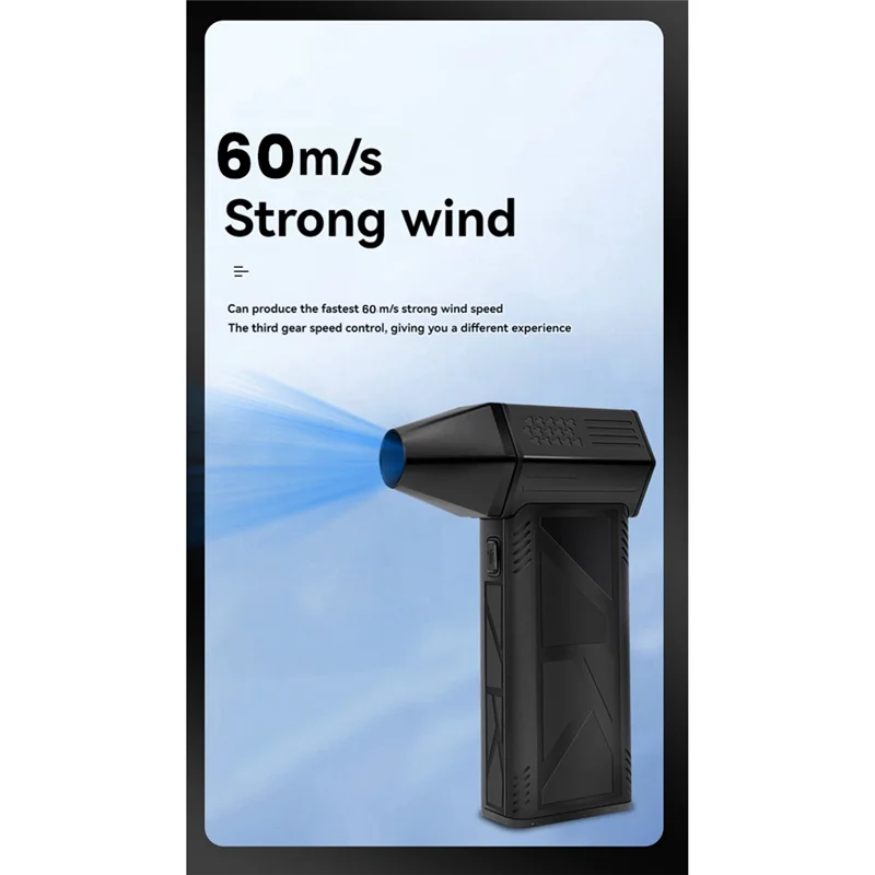 BAAO-منفاخ محرك قوي بدون فرش محمول باليد مروحة توربو صغيرة 140,000 دورة في الدقيقة سرعة الرياح 60 متر/الثانية مروحة توربو عنيفة