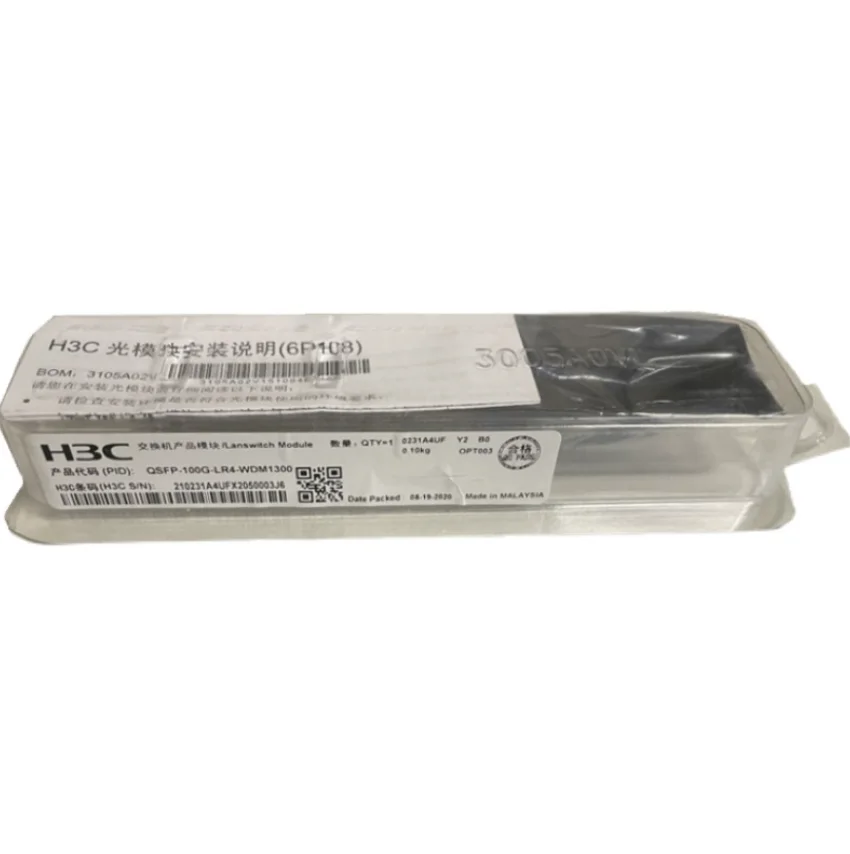 

Original new H3C 10 km module QSFP-100G-LR4-WDM1300 100G Gigabit single-mode LC interface