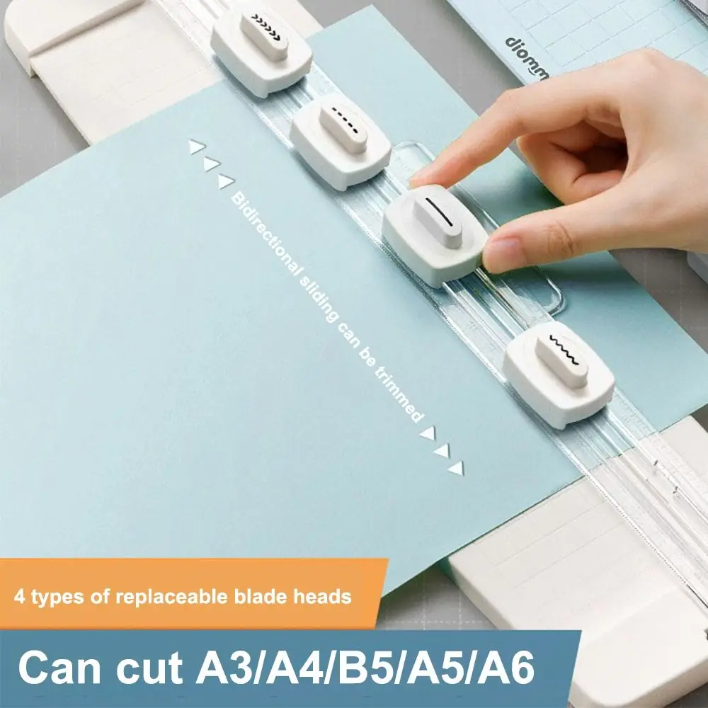 Wtih 4 Types of Edges Paper Trimmer Lightweight Multi-Function Creasing Machine Arbitrary Positioning 4-in-1 Photo Cutting Tool