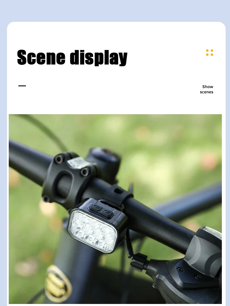 USB Charge Bicycle LED Headlight Taillight Lightweight Bike Front Rear Lamp Wate