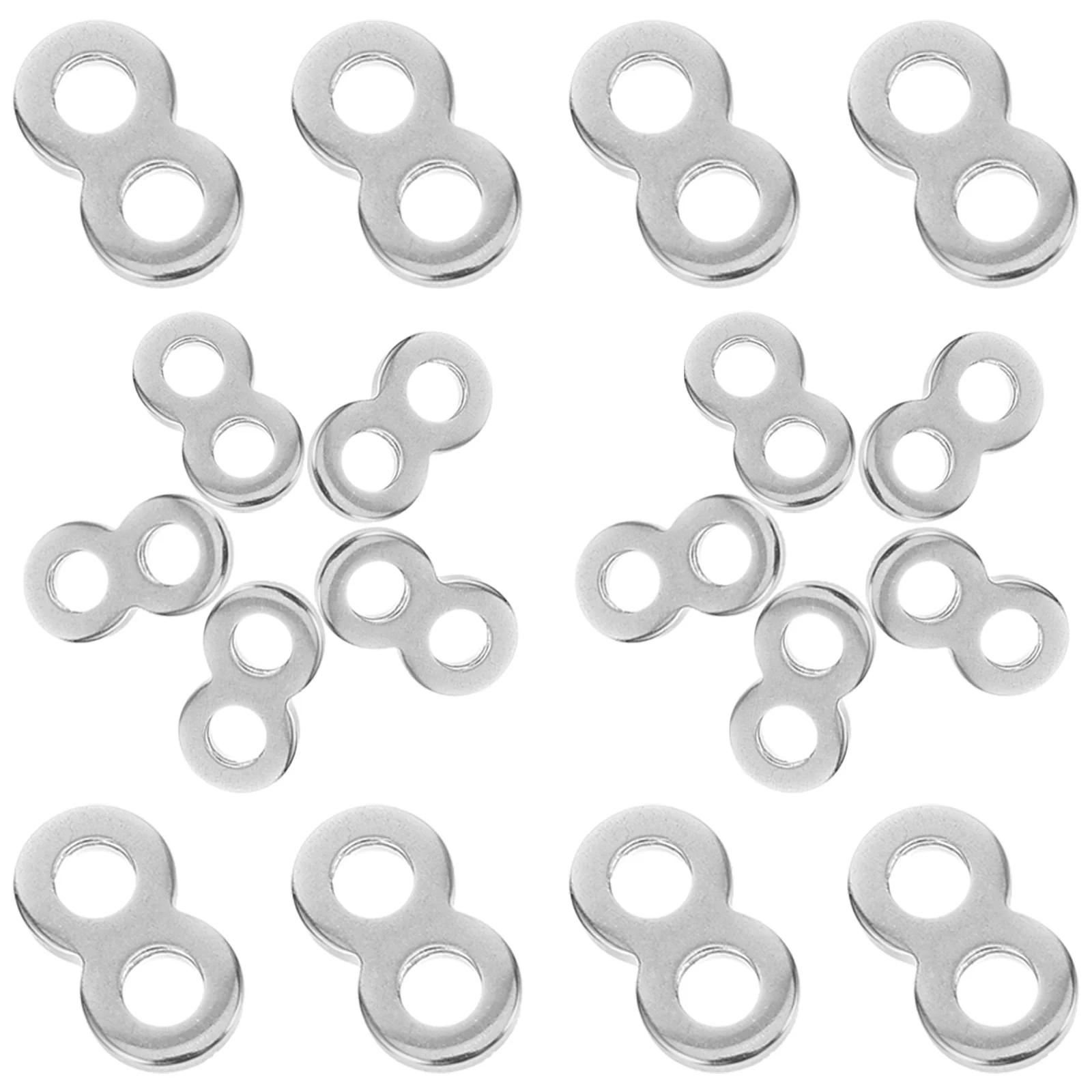 

20 Pcs Buckle Connector Desktop Fasteners Clips Table Pendant Tabletop Metal Stainless Steel