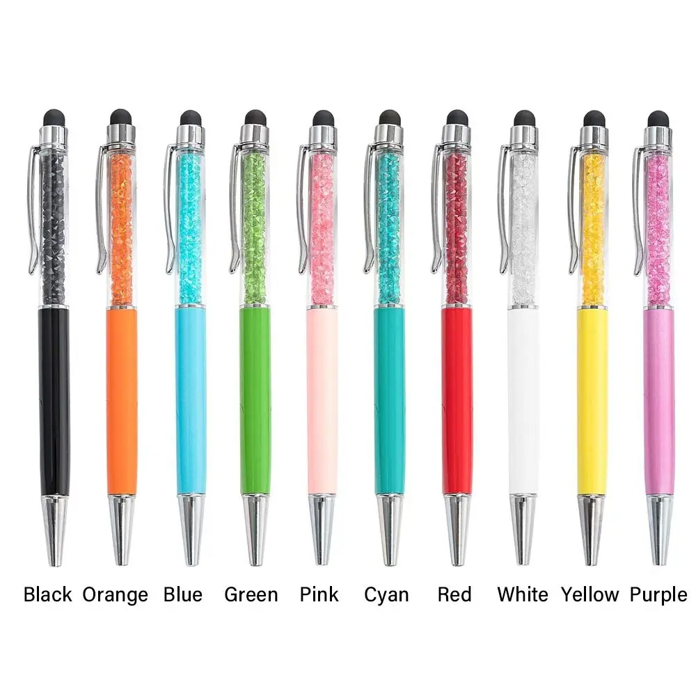 5PCS 2-In-1 Capacitive Stylus Creative Writing Black Ink Touch Screen Pen Stationery Gel Pen School Office