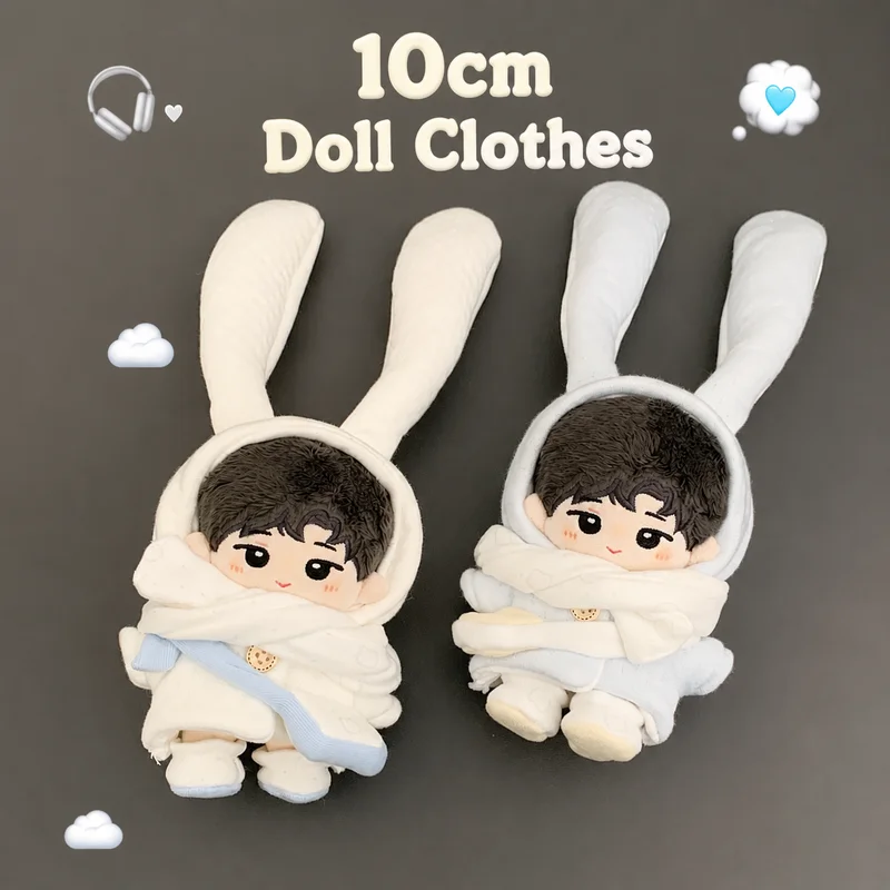 10cm Cotton Doll Clothes Snow Top Rabbit Series With Clothes Scarves Shoes And Small Bags Cute Versatile Clothing Set