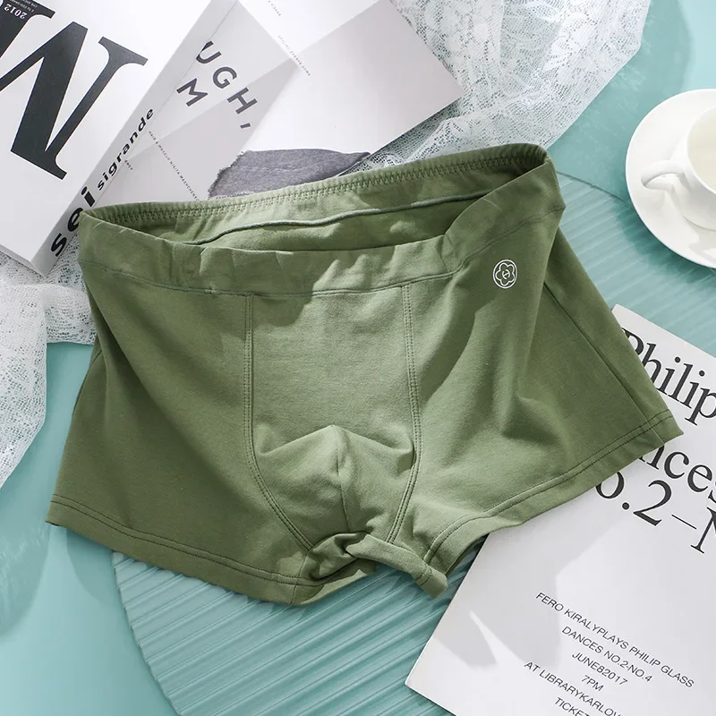 Calzoncillos Boxer sexis para hombre, ropa interior holgada de algodón, calzoncillos Boxer de cintura media, ropa interior transpirable con absorción de humedad, bragas elásticas