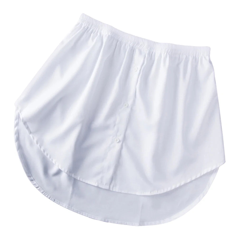 1 pçs feminino saia falsa bainha camisa artificial bainha leve confortável para camisola blusa casual diário lazer wear