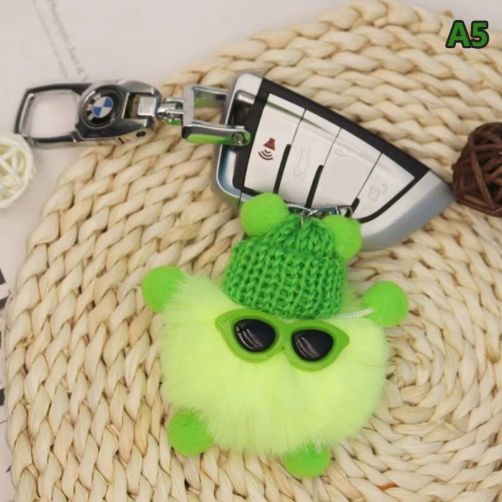 ميني ريكس أرنب المفاتيح رقيق سلسلة مفاتيح الحلي بوم بوم المفاتيح حلية مهرجان سلاسل المفاتيح هدية تخرج #6