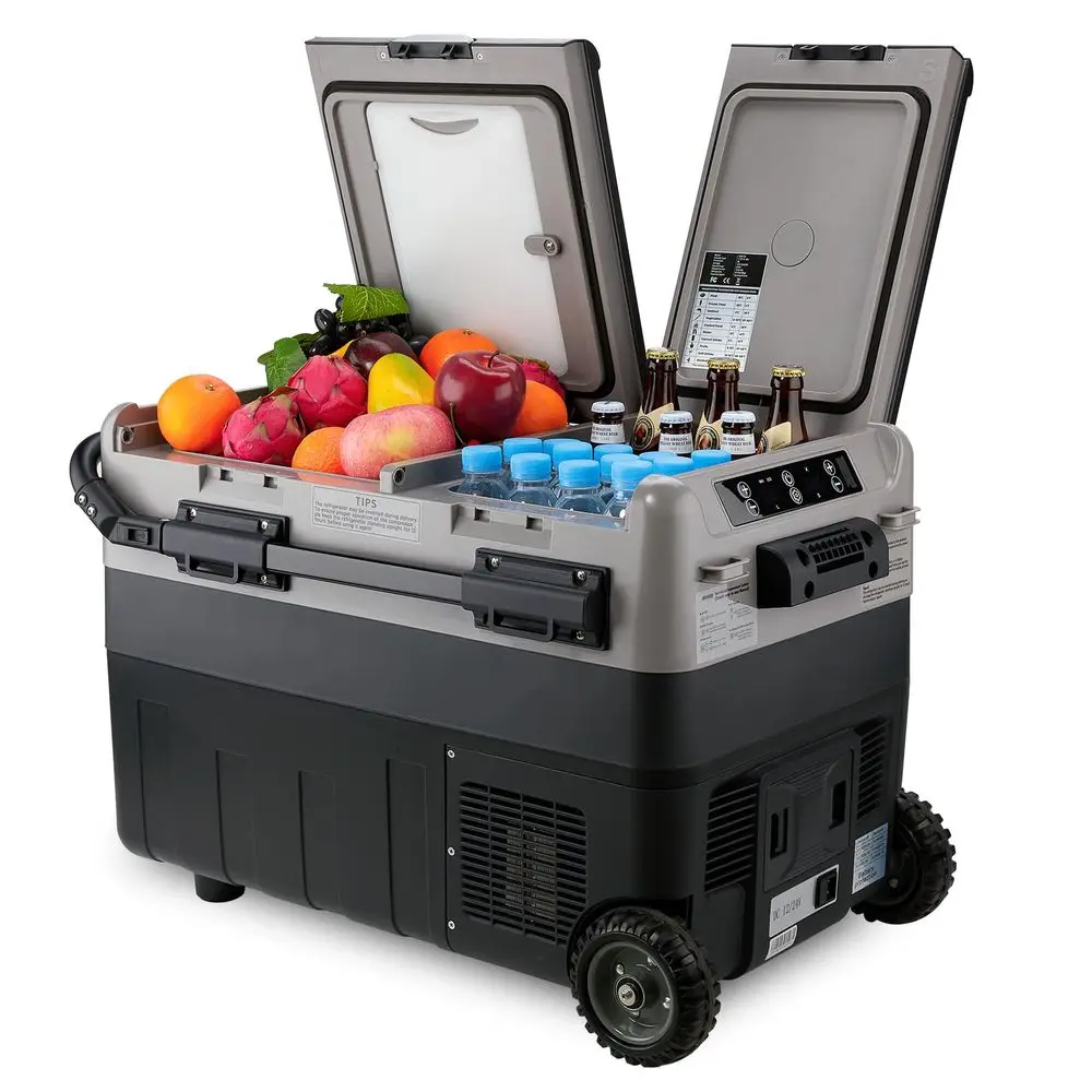 

12 Volt Car Refrigerator, 42 Quart 40L Dual Zone Car Fridge, Portable Refrigerator Dual Door 468 Electric Cooler Portable Freez