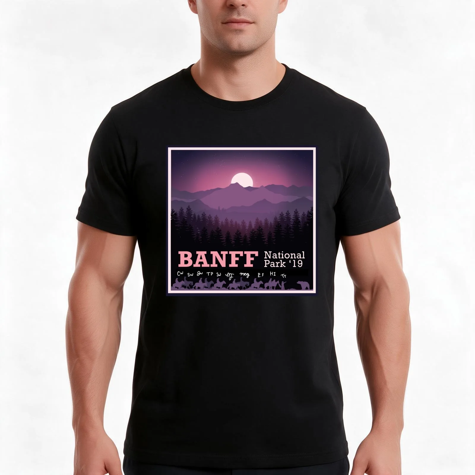 Banff Trip T-Shirt, Summer Casual Cotton Tee, Oversized Streetwear Tops, Vintage Graphic Print, Loose Fit Short Sleeve