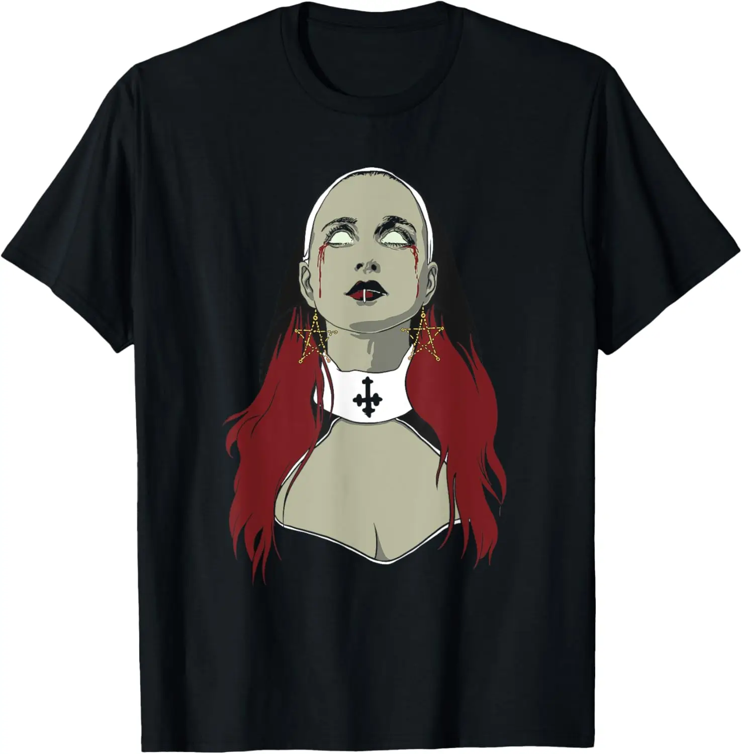 Unholy Nun Shirt Goth Satanic Horror Devil Sister Occult T-Shirt