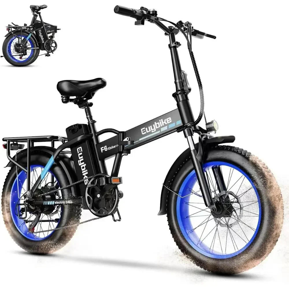 

48V 20AH Removable Battery Electric Bike - 30+MPH, 70 Miles Range, 20 Tires for Adult Commuters & Beach Rides