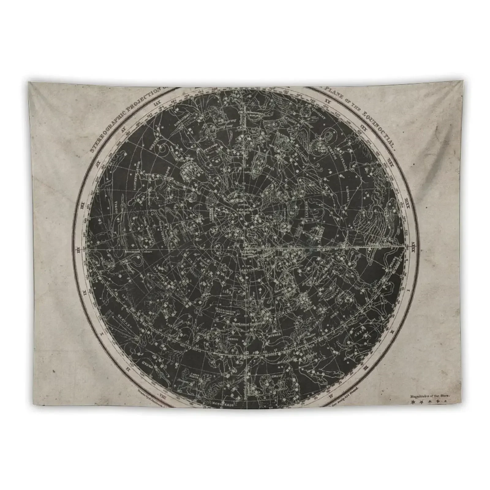 

Constellations of the Northern Hemisphere on Vintage Paper Tapestry Aesthetic Room Decors House Decor Tapestry