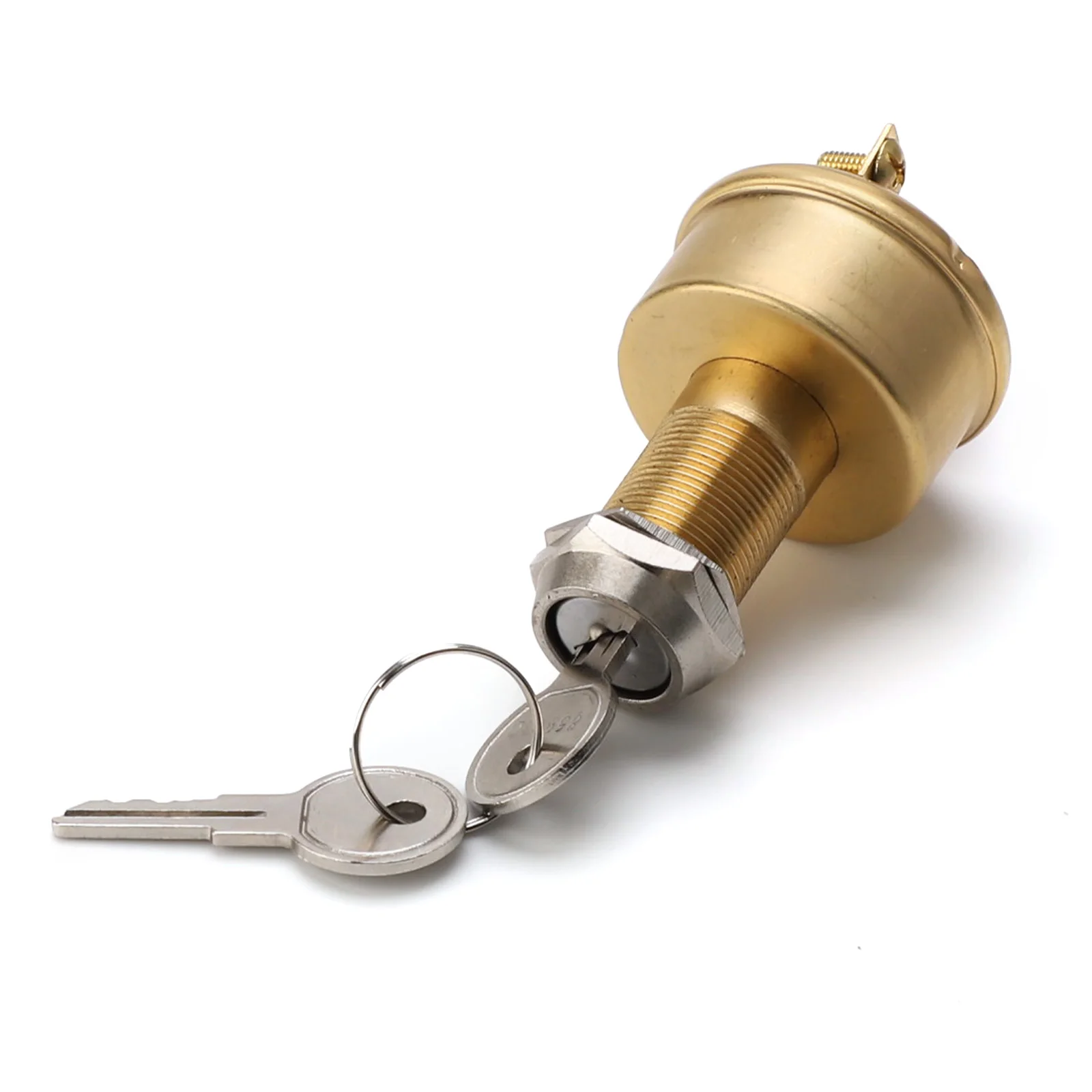 

Marine Brass Ignition Starter Switch Brass Off On Start for Marine Car Rv 3 Terminals 3 Positions