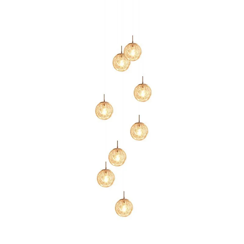 

Rotating, duplex, stairs, glass, long hanging, modern, light luxury, home furnishing