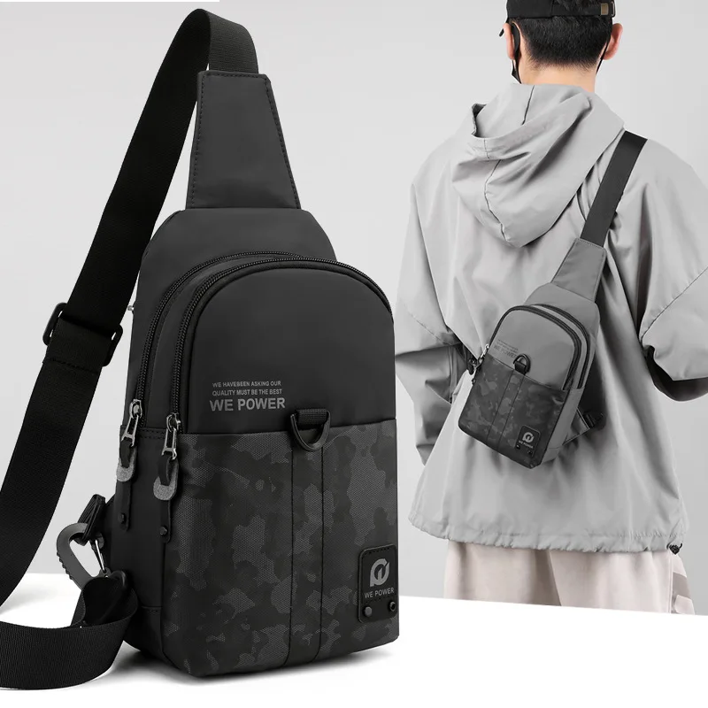

Outdoor men's chest bag fashion leisure cross-body multi-function men's large capacity chest oblique backpack