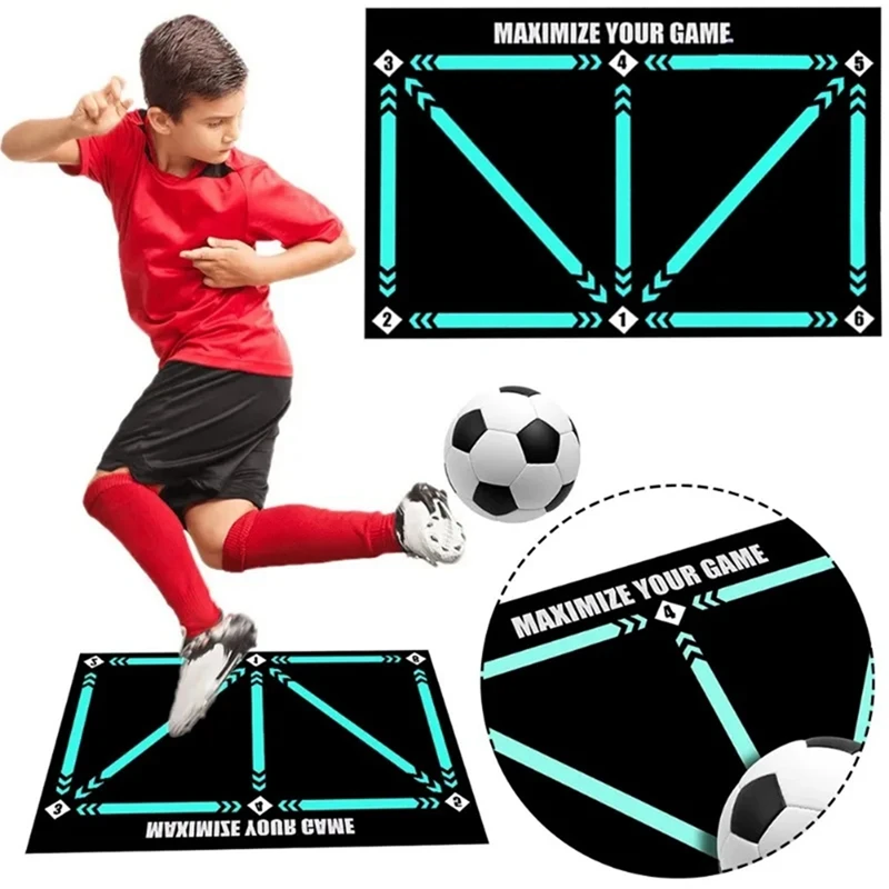 

Football Footstep Training Mat,Soccer Training Mat,Anti-Skid Shock Absorption Training Mat Easy Install