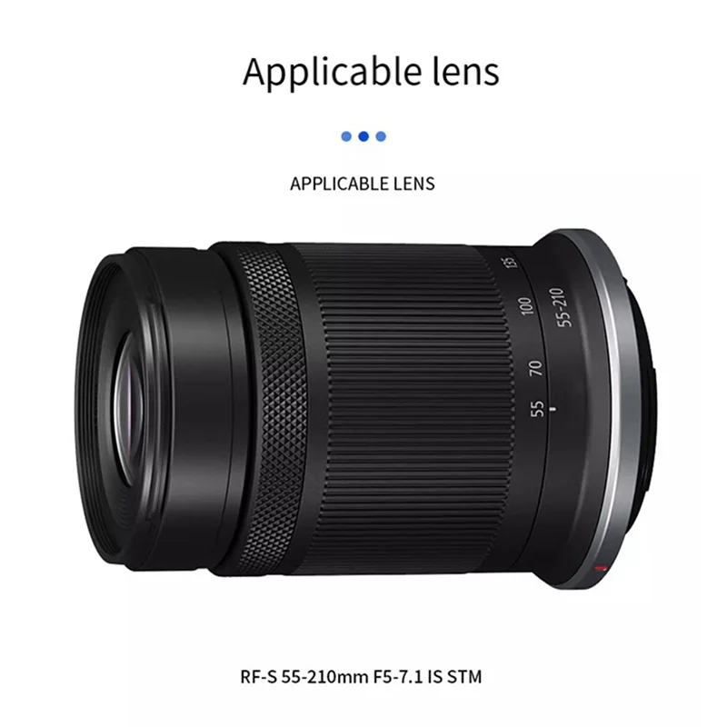 Lens Hood Reversible Petal Lens Shade For Canon RF-S 55-210Mm F5-7.1 Is STM Lens On EOS R7 R10 R50 R100 Camera ET-60B-TCES