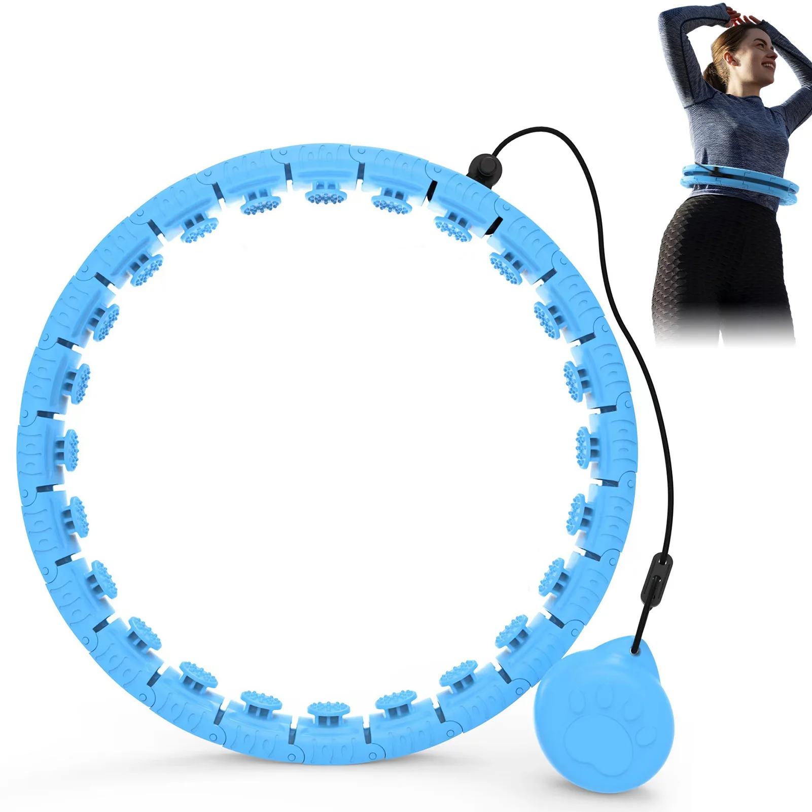 Creative Adjustable Fitness Hoop Lightweight Ergonomic Fitness Hoop for Women Smart Exercise Equipment