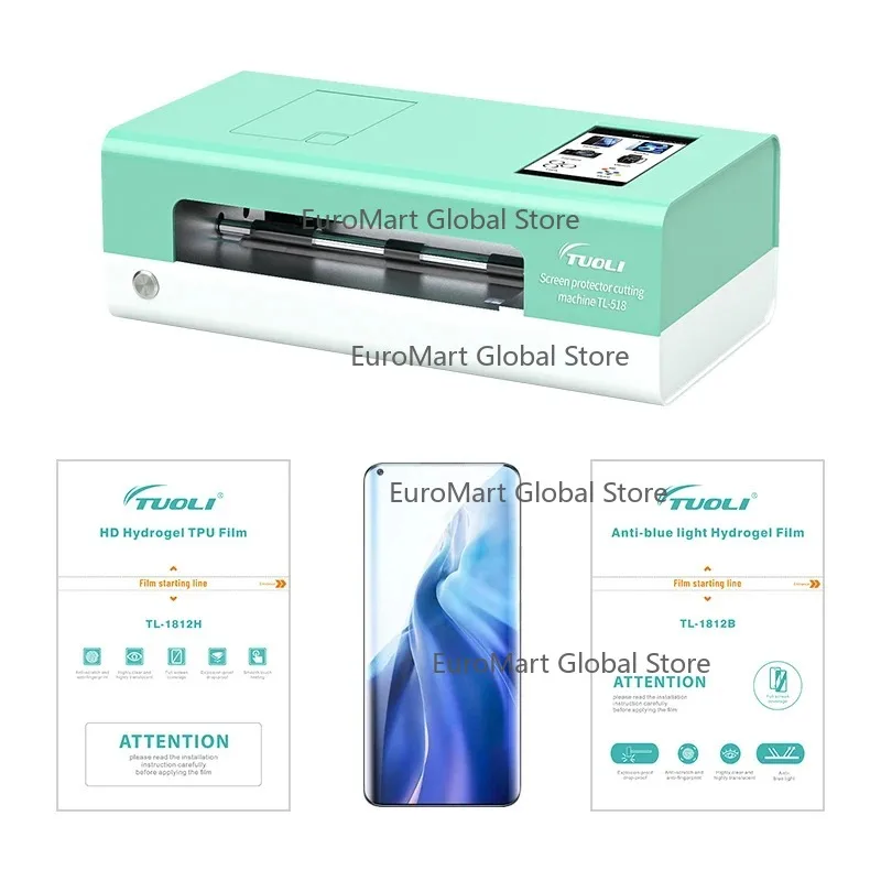Real Photo Fully Automatic Tpu Hydrogel Film  Sticker Cut Mobile Screen Protector Cutting Machine