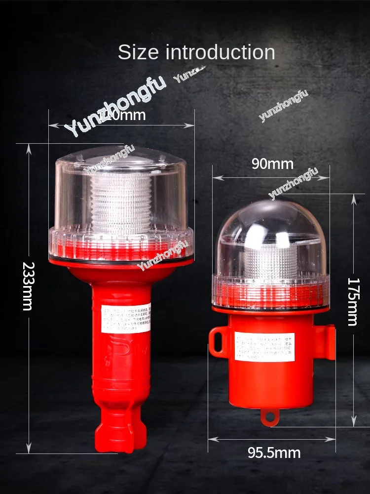 Imagem -03 - Marine Led Solar Beacon Luz Barco Luz Aeronáutica Três Cores Flash Posicionamento Luz Aviso Noturno