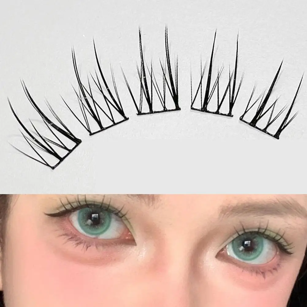 자체 접착 자체 접착 속눈썹 클러스터 접착제 필요 없음 접착제 재사용 가능한 자체 자연 속눈썹 클러스터 프레스 L2V7