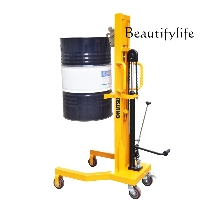 Oil drum truck, tool loading and unloading special hand lift truck