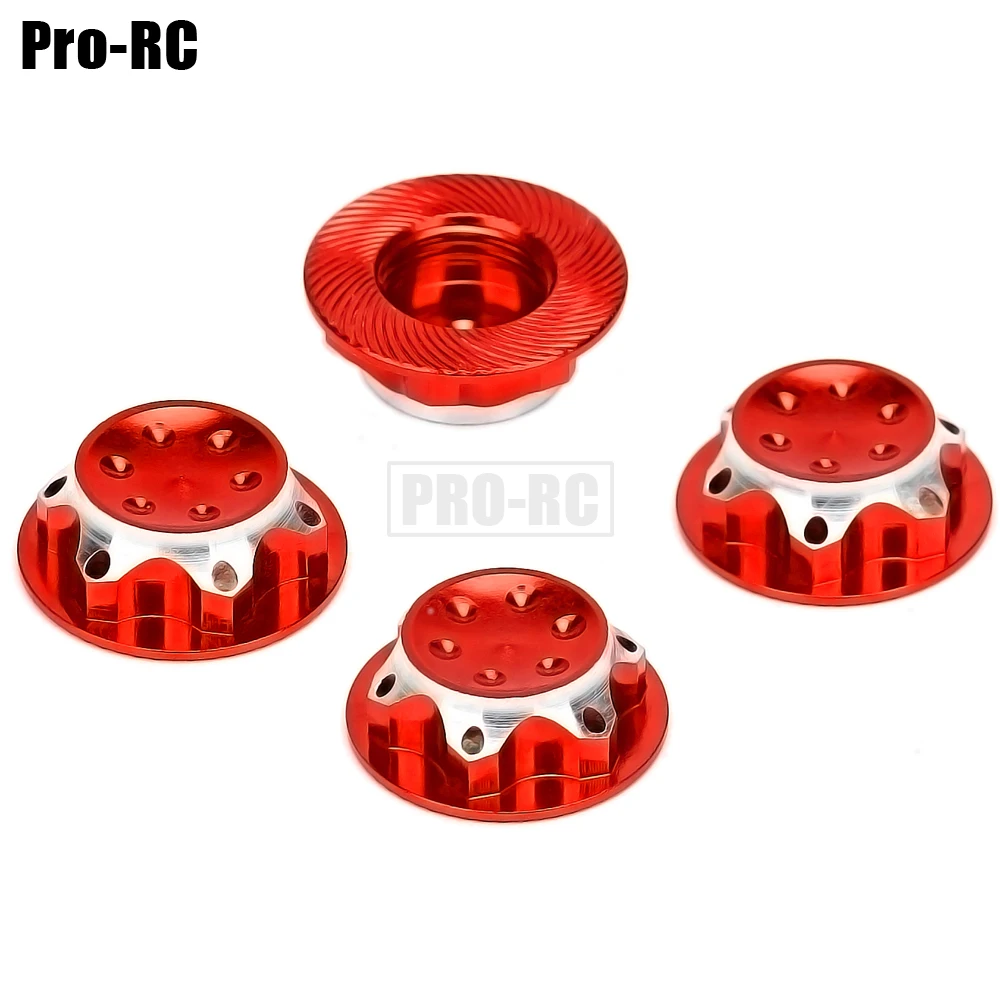 4Pcs 17MM Dust Proof Wheel Hub Cover Aluminum Alloy for 1/8 RC Crawler Car TEAM C HSP NANDA TRAXXAS Monster Truck Part