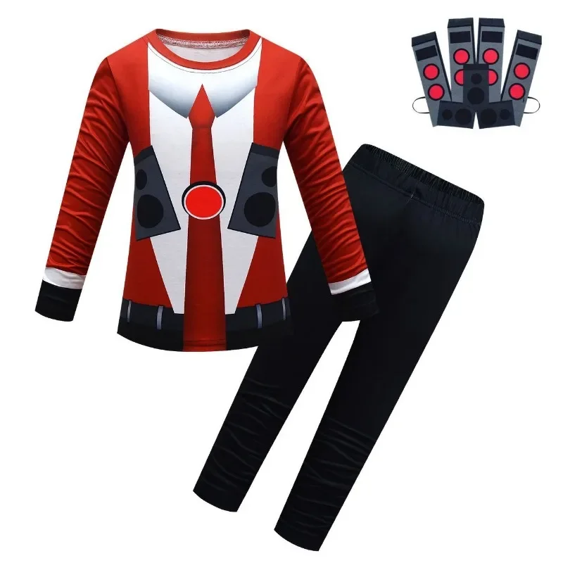 Costume de Cosplay de Toilette pour Enfant, Haut-Parleur Amusant, Titan, Tv, Caméscope, Jeu d'Horreur, Ensemble de Sweats à Capuche, Cadeaux d'Anniversaire