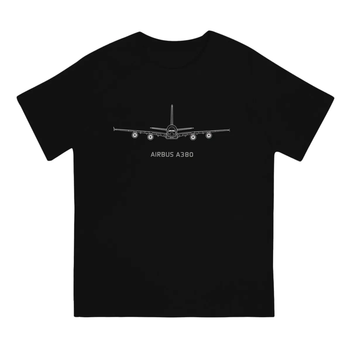 Leisure A380 T-Shirts for Men O Neck Pure Cotton T Shirt Airbus Short Sleeve Tee Shirt Classic Tops