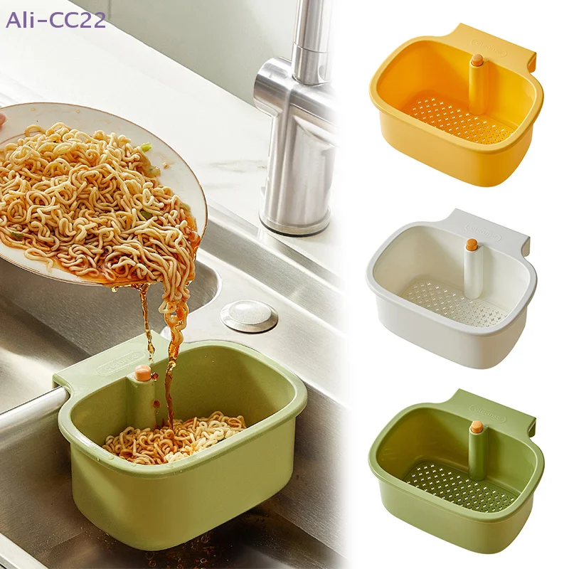 

【CC22】Creative Sink Drain Basket Faucet Hanging Strainer Basket Openable Bottom Cover Kitchen Garbage Filter Sink Storage Basket